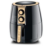 Image of lack+Decker  Analog Air Fryer With Convection,4.0L, 1500W, Gold/Black